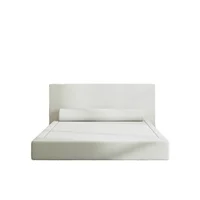 Cadre de lit Double Queen King Size en tissu doux, meubles de chambre à coucher au Design moderne, pour maison, appartement, hôtel 3