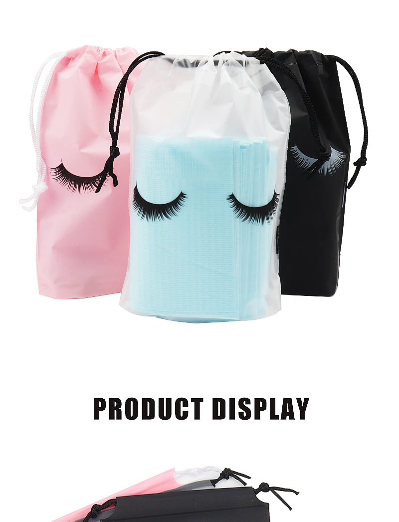 20 stücke Wimpern Verlängerung Kosmetische Lagerung Taschen Make-Up Taschen Reise Beutel Kulturbeutel Fällen Mit Kordelzug Für Frauen Mädchen – Detail 8