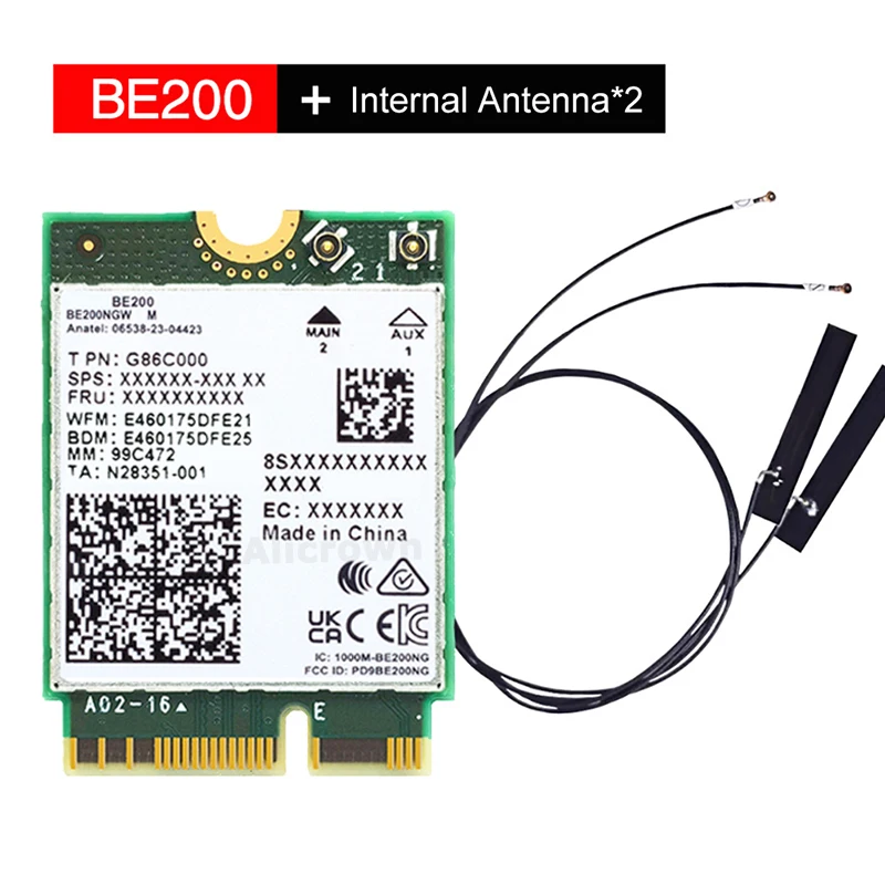 WiFi 7 BE200 Bluetooth 5.4 Wifi Card Tri Band 2.4G/5G/6GHz Wireless Network Adap