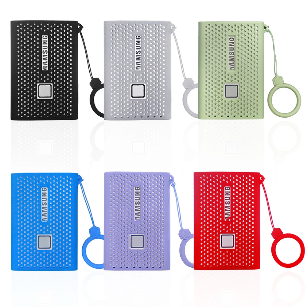 

Storage Travel Case Silicone Protective Cover for Samsung T7 Press Portable SSD External Solid State Drives