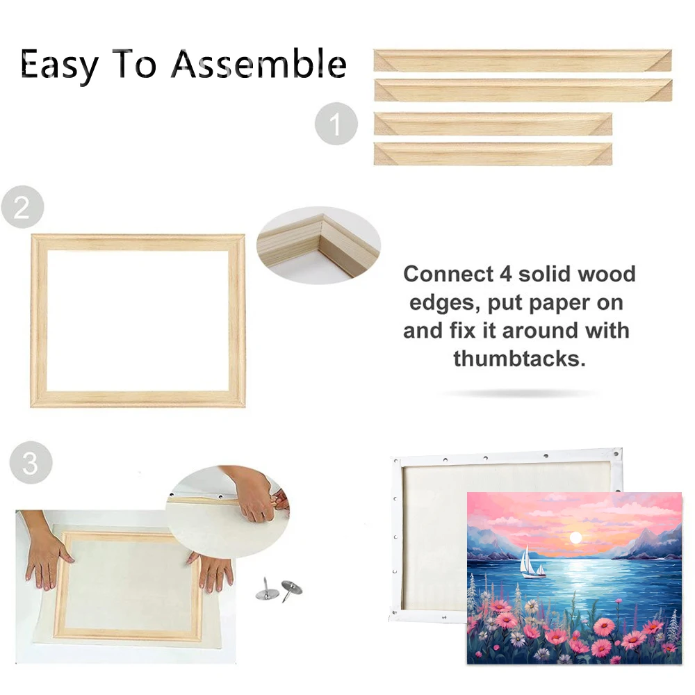 DIY Wood Canvas Stretcher Bars,Removable Canvas Frames Kit-Easy to  Assemble,Wooden Frames Kit for Oil Painting,Diamond Painting - AliExpress