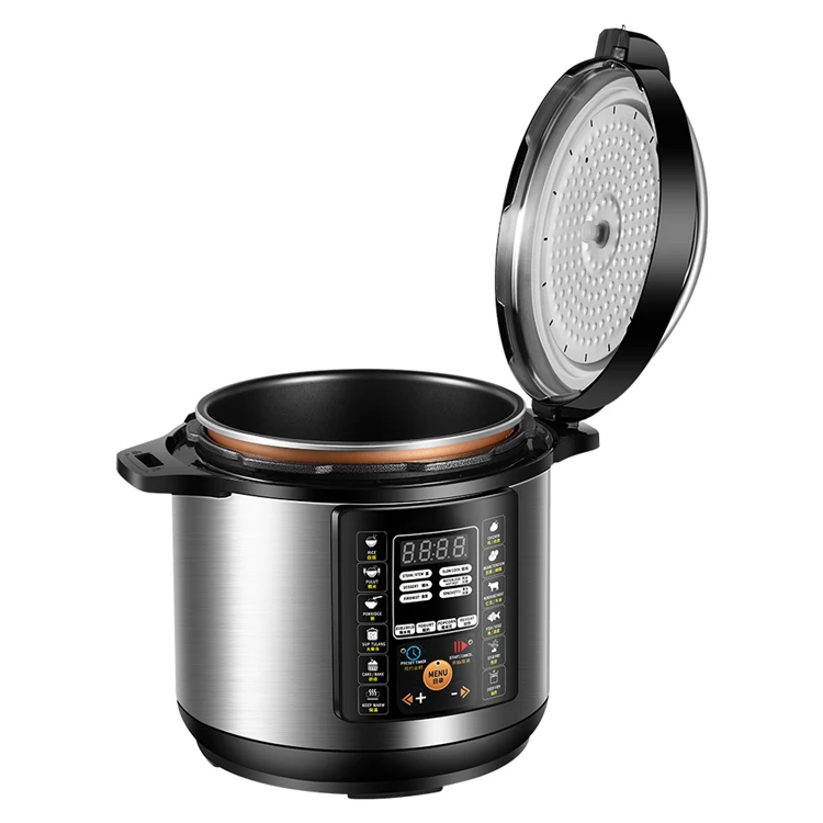 Slow Cooker Electric Crock Pot 6L Multifunctional Digital Slow Cooker Electric Pressure Rice With Non-stick Bowl