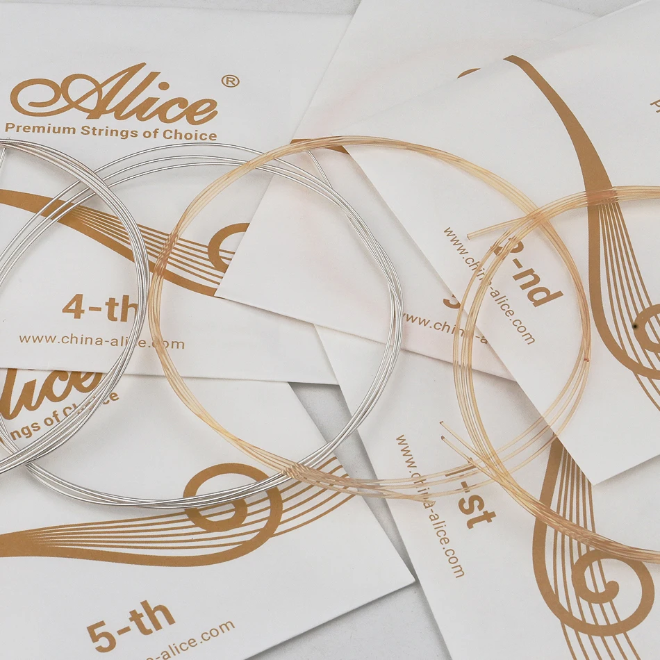 Alice AWR19C Konzertgitarrensaiten, goldener Kohlenstoff, versilbert, Cooper-Wicklung, normale hohe Spannung – Detail 5