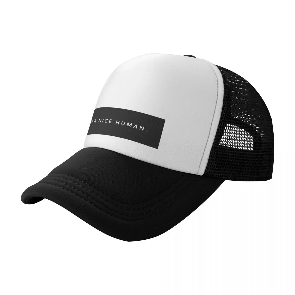 

BE A NICE HUMAN. Baseball Cap Bobble Hat Fashion Beach Custom Cap Snap Back Hat Men Women's