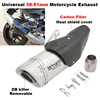 Universal 38-51MM Motorcycle Exhaust System For R1 MT-10 MT09 S1000RR Ninja 400 Escape Heat Shield Cover Moto Muffler DB Killer