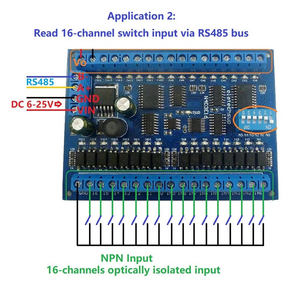 PLC IO Ȯ   RTU , 常 , 2X DC 12V 24V 16 Է 16  RS485  ġ