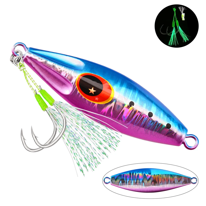 30g 40g 60g 80g 100g 120g Metall Jig Löffel Köder Künstliche Köder Shore Langsam jigging Super Hard Bass Fishing Tackle – Detail 6