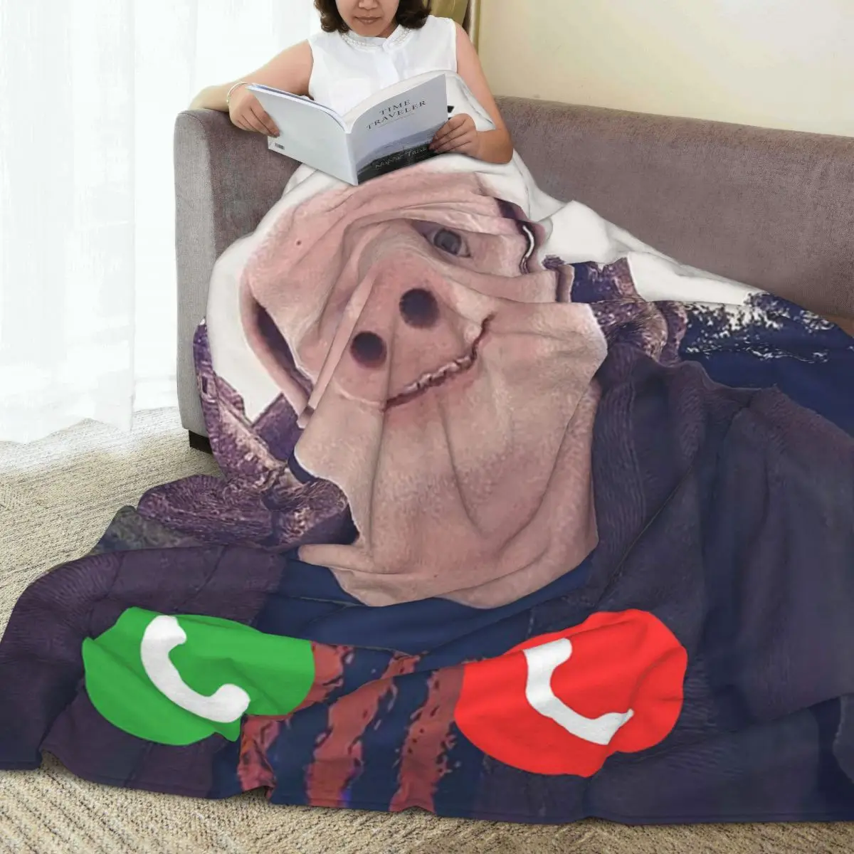 John Pork Is Calling Blankets Soft Warm Flannel Throw Blanket Cover for Bed Living room Picnic Travel Home Couch 4