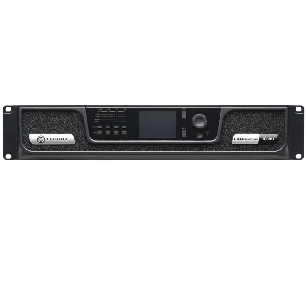 Crown CDi 4 | 300 파워 앰프, 드라이브 코어, 네트워크 제어 및 모니터링, 다이렉트 드라이브, 70V 또는 100V RMS 출력, DSP