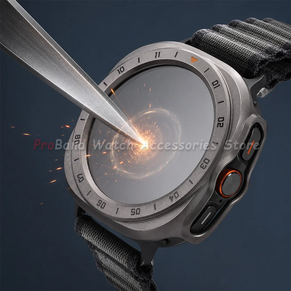 Premium Tempered Glass Screen Protector & Hard Case for Smartwatch - Enhanced Protection & Style