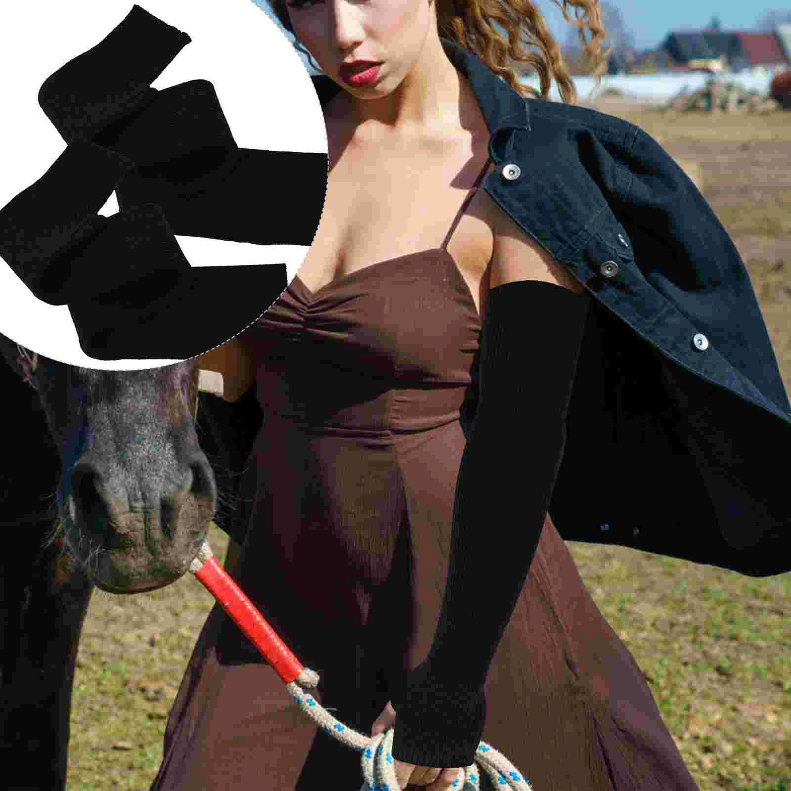 

Уличные теплые Рукава с длинными рукавами, вязаные рукава для бейсбола, волейбола, рукава для женщин