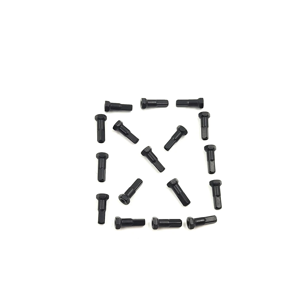 Light Pillar PT734H Aluminum Alloy Spoke Nipples Hexagonal Head Black 14mm Length Road Bike MTB AM DH FR 14G Gauge Bicycle Parts