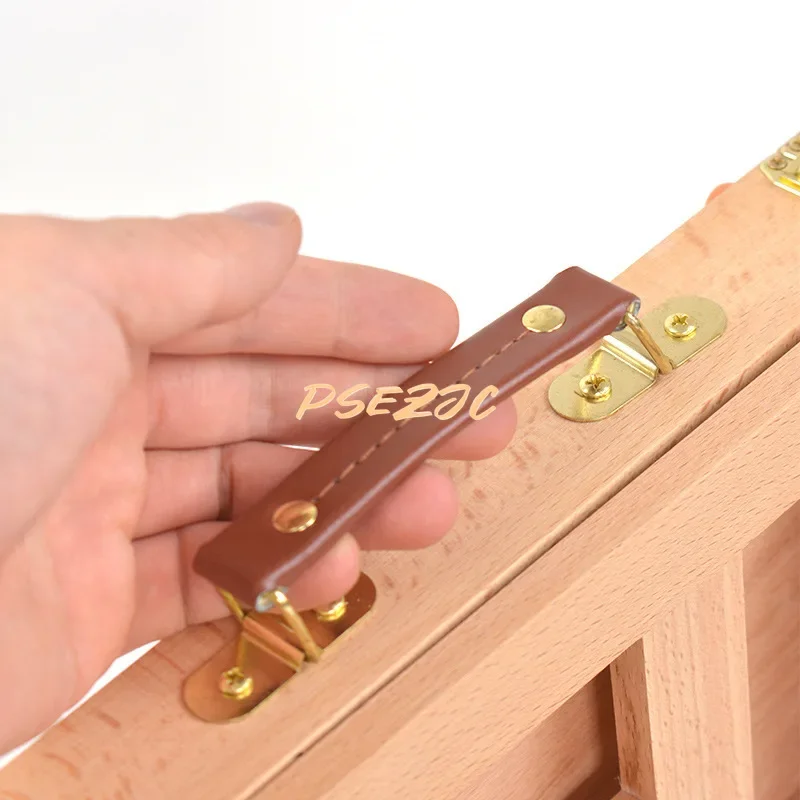 Multi Functional Desktop Single-layer Drawer Solid Wood Frame Painting Box, Portable Sketch Frame Artist Art Supplies