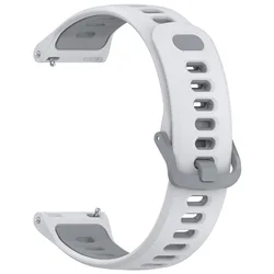 Breathable Silicone Sport Watch Strap, 22mm - 22mm Width Strap (Gray Gray)