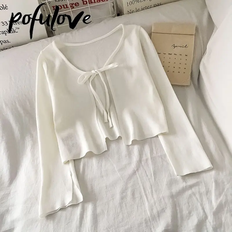 

Knitted Cardigan Women French Sunscreen Jacket Design Sense Shawl Coat Harajuku Korean Solid Color Slim Short Top Dropshipping