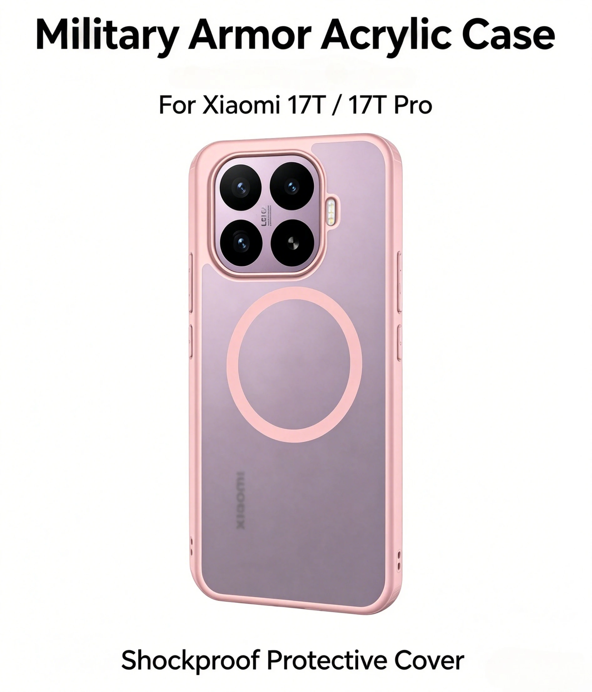 Magnetic Shockproof Clear Bumper Case with Hard Armored Protection