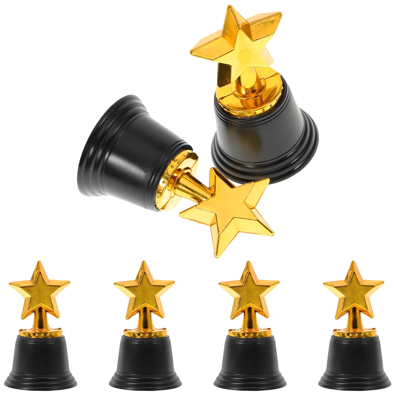 

6pcs Golden Award Star Trophy Reward Prizes for Party Celebrations Ceremony Appreciation Gift Awards