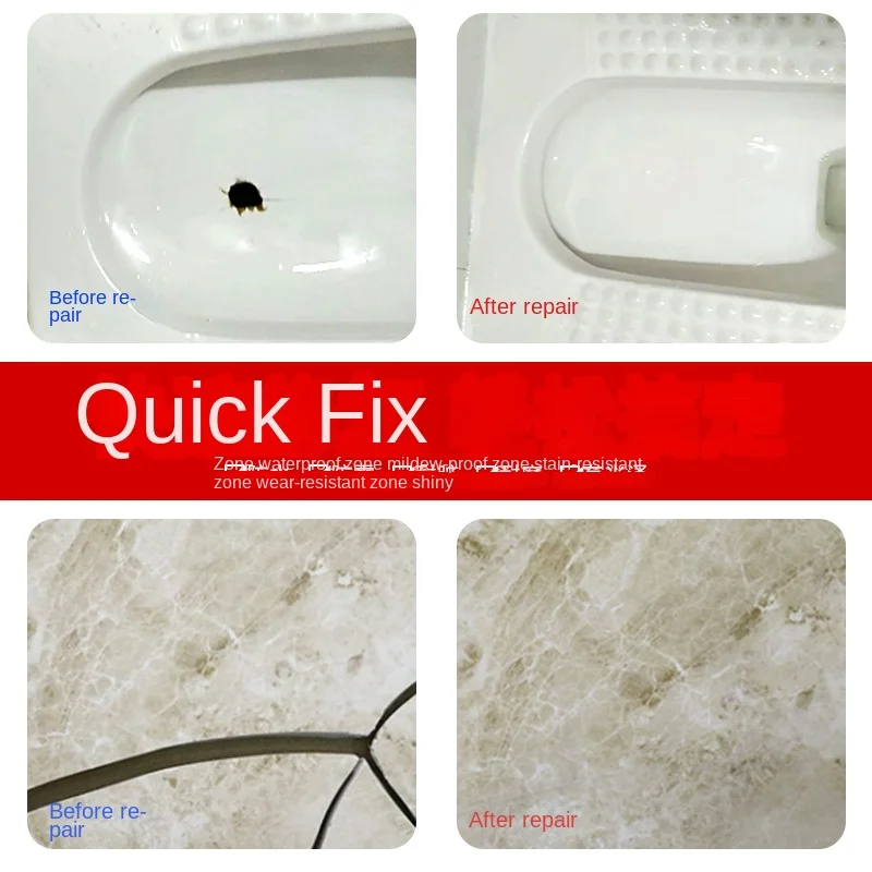 Tile repair agent glazed strong adhesive marble floor tile gap quick-drying AB glue ceramic repair repair paste