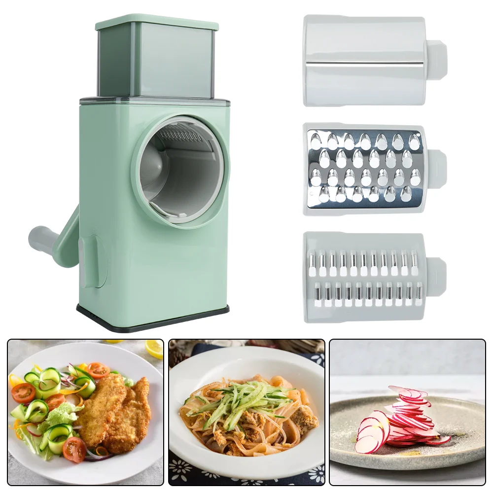 

Multifunction Rotary Potato Chip Slicer Cutter 3 in 1 Vegetable Chopper Shredded Potato Cheese Machine Manual Food processor