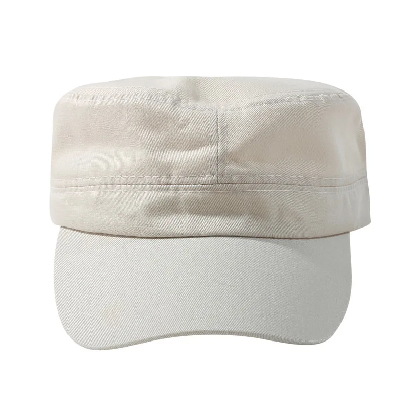 1PC Mode Männer Frauen Fünf Farben Unisex Einstellbar Klassischen Stil Plain Flache Vintage Armee Hut Kadett Militär Patrol Cap – Detail 26
