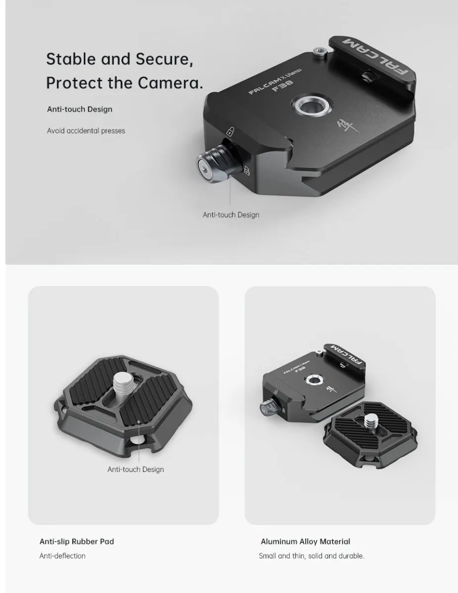 F38 Camera Quick Release Series Dual Screw Thread Plate for DJI ZHIYUN Stabilize