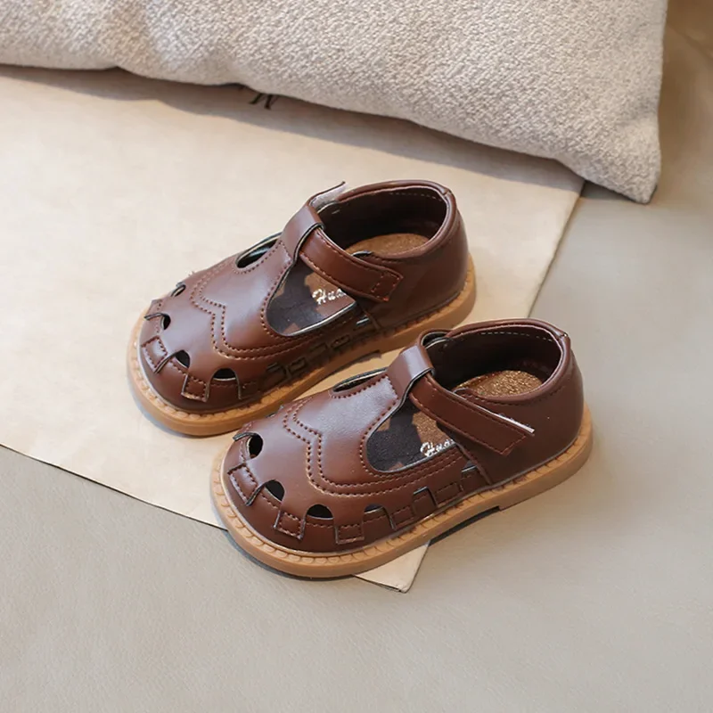 Girls' Sandals Summer New Breathable Baby Shoes Kids' Beach Boys' Leather Shoes