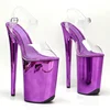Leecabe 23CM/9inches PVC upper  plating Platform Sexy  High Heels Sandals Pole Dance shoes 4