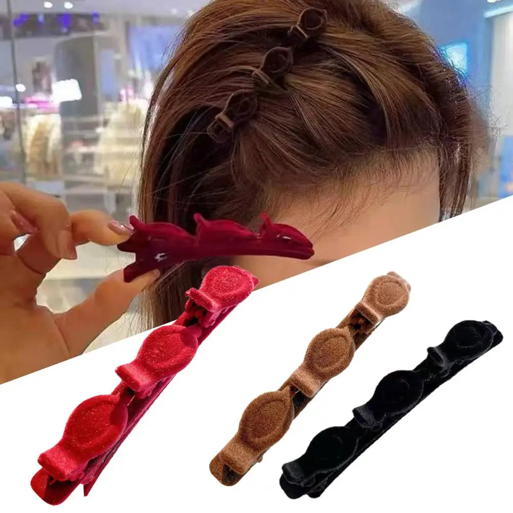 10pcs clothes coat velvet hangers non slip luxury flocked trouser skirt hanger closet storage hook clothes hangers for adults Flocked Bangs Hair Clip Headwear Women Cute Barrettes Hairgrip Alice Braided Fashion Korean Style Hairpins Hair Accessories