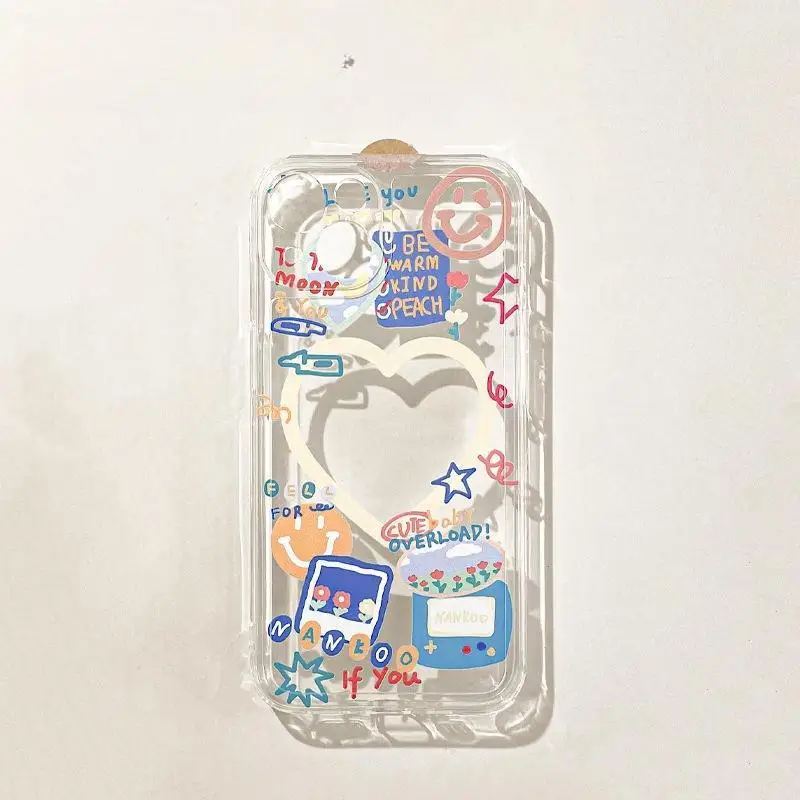 Daisy Floral Transparent Phone Case with Delicate Blossom Design