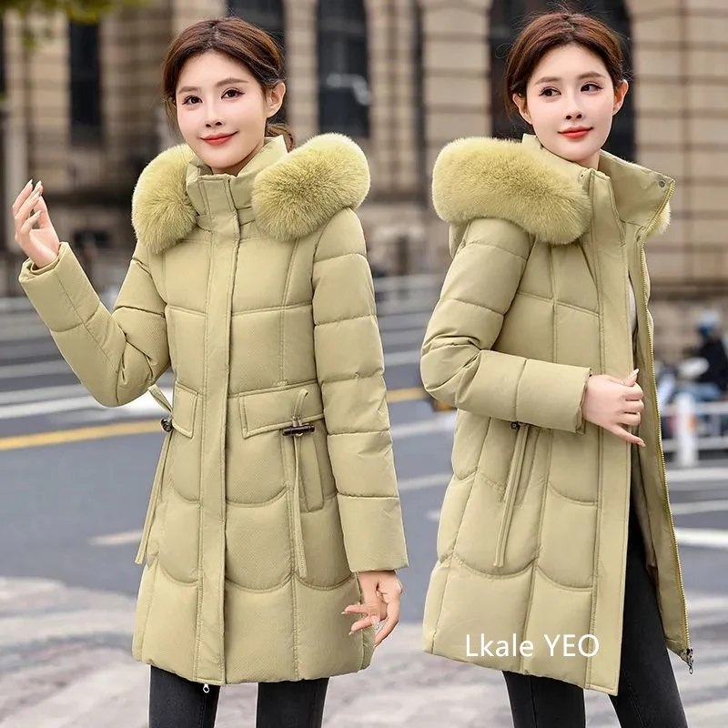 Women's Down Cotton Jacket 2025 Comfortable Elegant Ladies Winter Parka Coat Loose Temperament Lady Cotton Padded Outerwear
