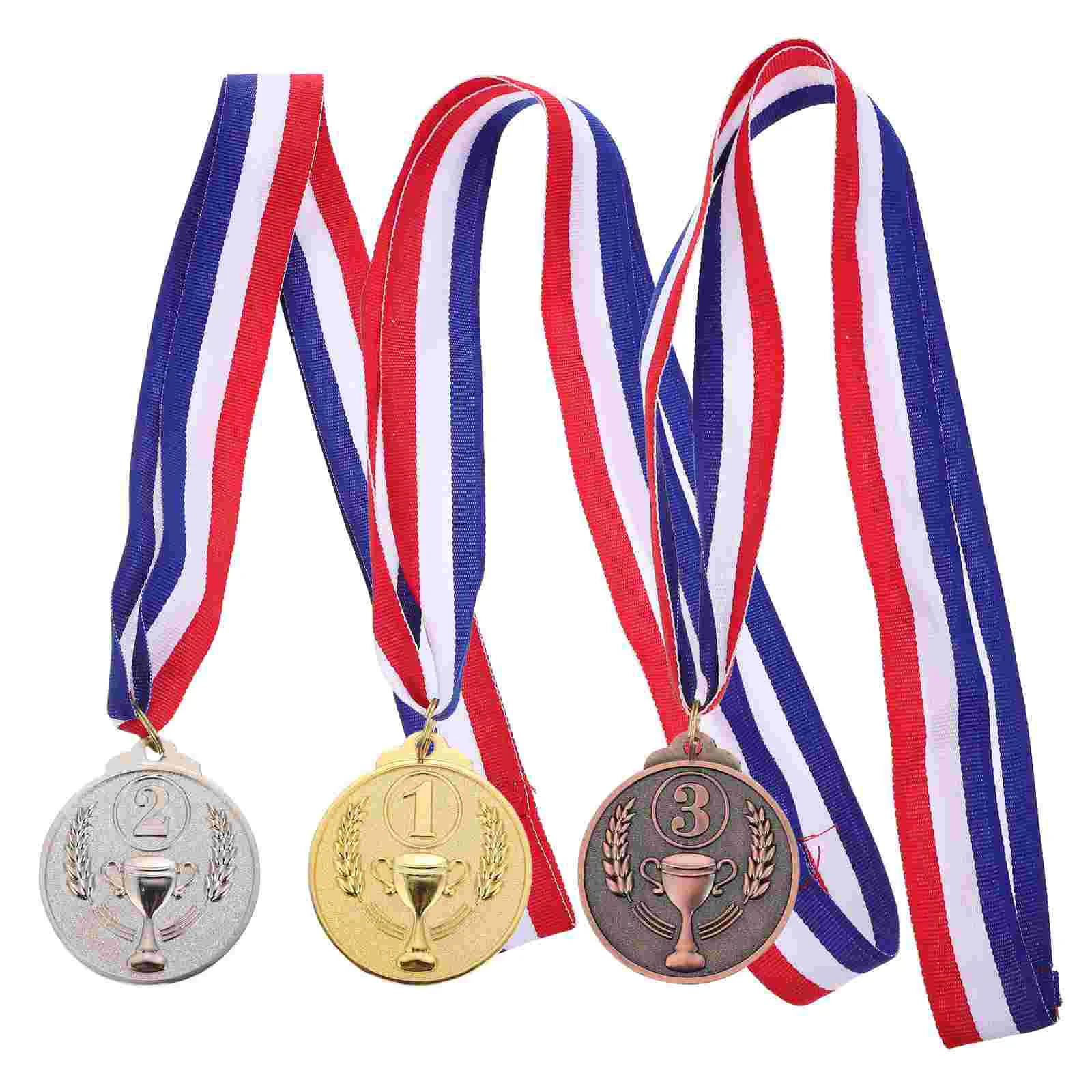 

Award Ribbons Medal Medals Gold Silver Bronze Medals Golden Medal Award Style Medal Meeting Medal For Sports Academics