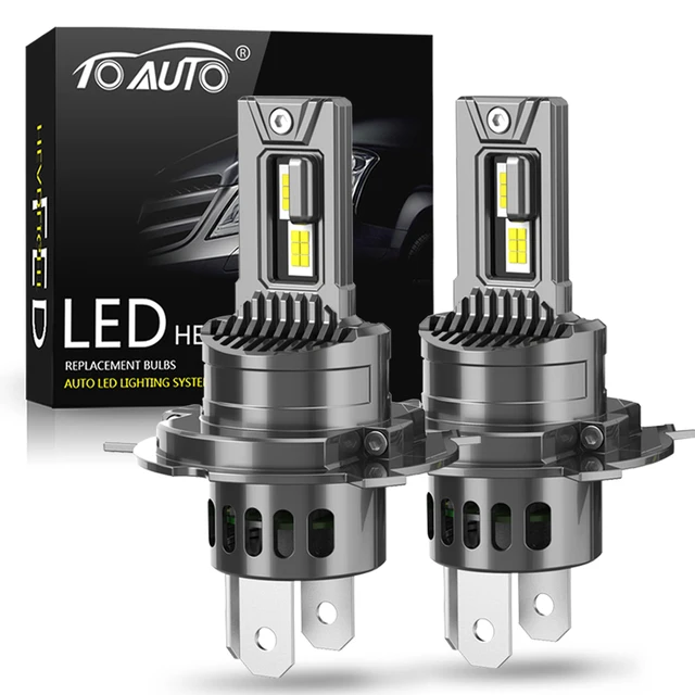 H4 LED Powerful Car Headlight Bulbs 9003 HB2 High Low Beam 30000LM Super Bright Auto  Lights Turbo Led  Lamps 12V 6000K 1