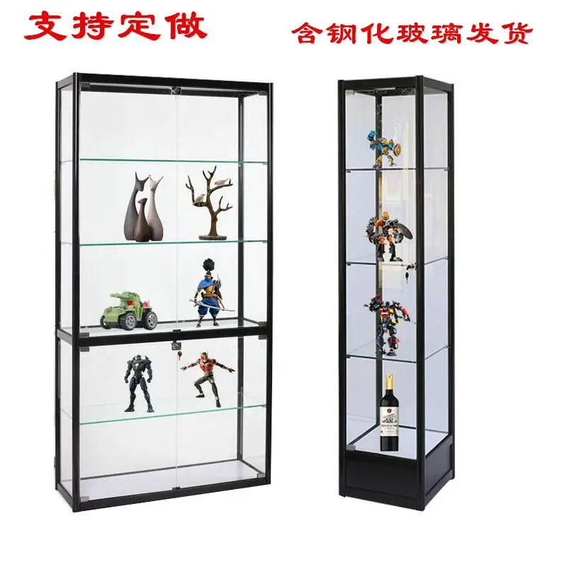 Commerical Shop aluminum alloy display cabinet hOME USE LEGO toy animation model glass display case