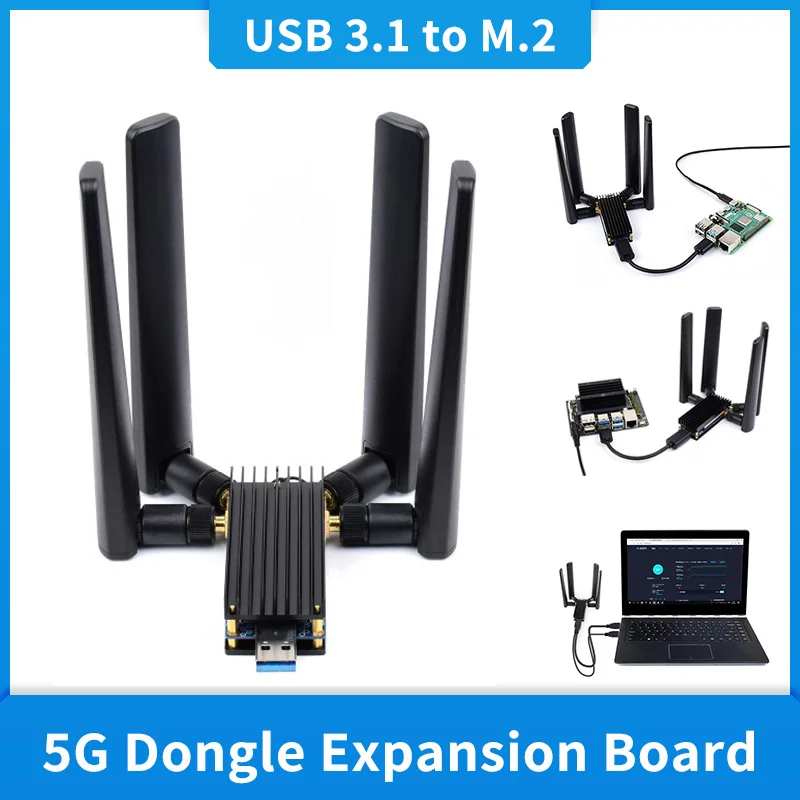 Scheda Di Espansione DONGLE USB 3.2 Gen1 5G Con 4 Antenne, Guscio In Lega Di Alluminio Supporta Linterfaccia M2 Key B~p179872762
