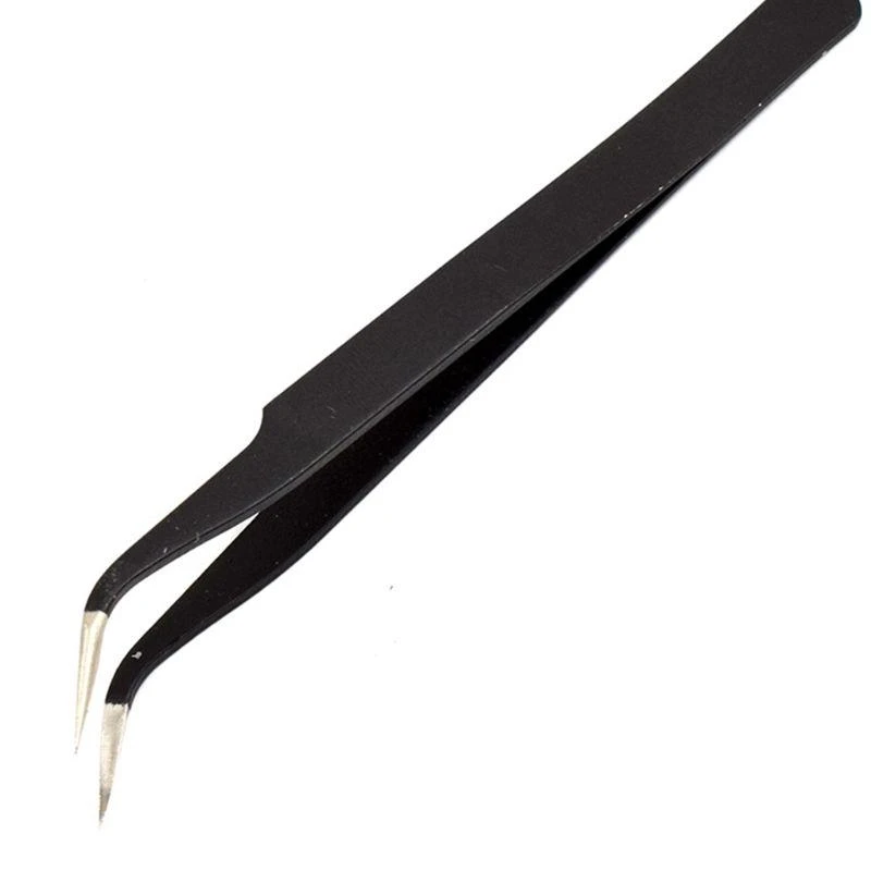 Precision Tweezers Clamp Plier Curved Tweezers Curved Bent Tip Jewelry Nipper Repair Hand Tool ESD-14/ESD-15