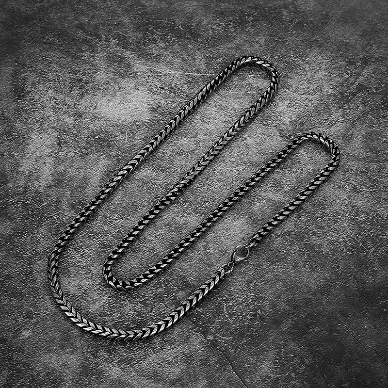 Men's Stainless Steel Goth Punk Chain Necklace - Trendy Fashion Accessory