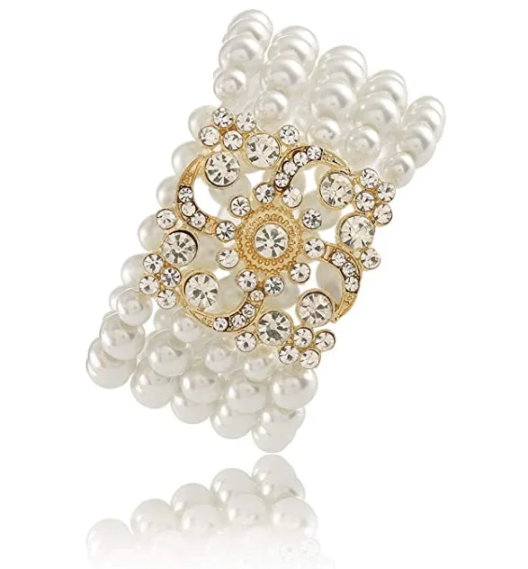 1920s Frauen Flapper Kleid Armband das große Gatsby Glas Perle Armband Party Cosplay Schmuck Handband für Damen – Detail 12