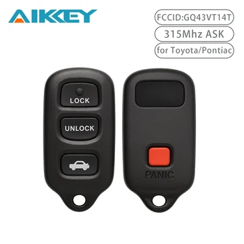 Chiave per auto 3 + 1 pulsanti FCCID:GQ43VT14T Chiave telecomando per Toyota Camry 2002-2006 Matrix Solara Sienna Pontiac Vibe
