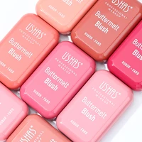 USHAS 8 Color Matte Blush Easy Coloring Embossed Blusher Palette Correct Facial Contours Blush Powder Makeup 2
