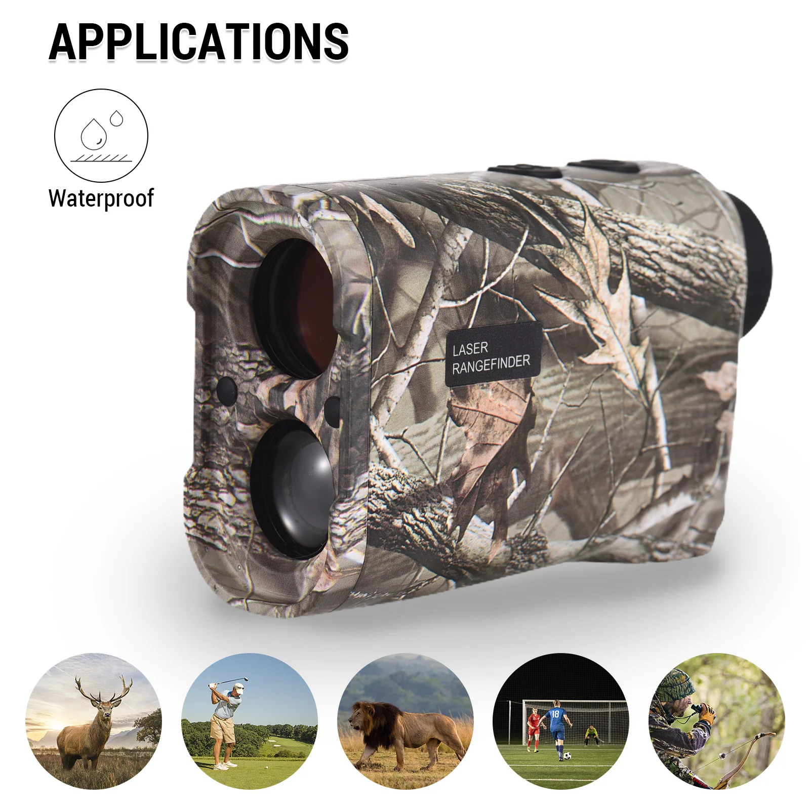 Golf Laser Rangefinder Digital Hunting Monocular Telescope With Height and Angle Measurement 600M / 800M / 1000M