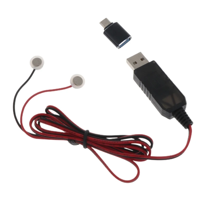 

Rechargeable Battery Cord with Type-C Adapter for 3.7V 26650/18650/18500
