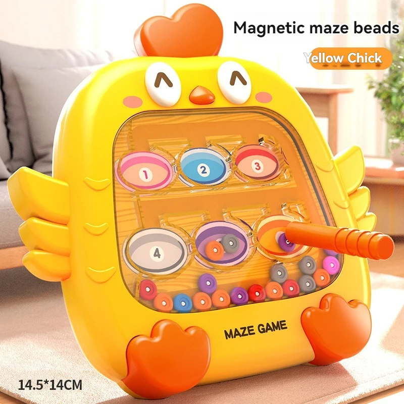 New Montessori Sorting Games Magnetic Color Number Maze Pen Moving Bead Board Games Fine Motor Educational Toys for Kids Gift