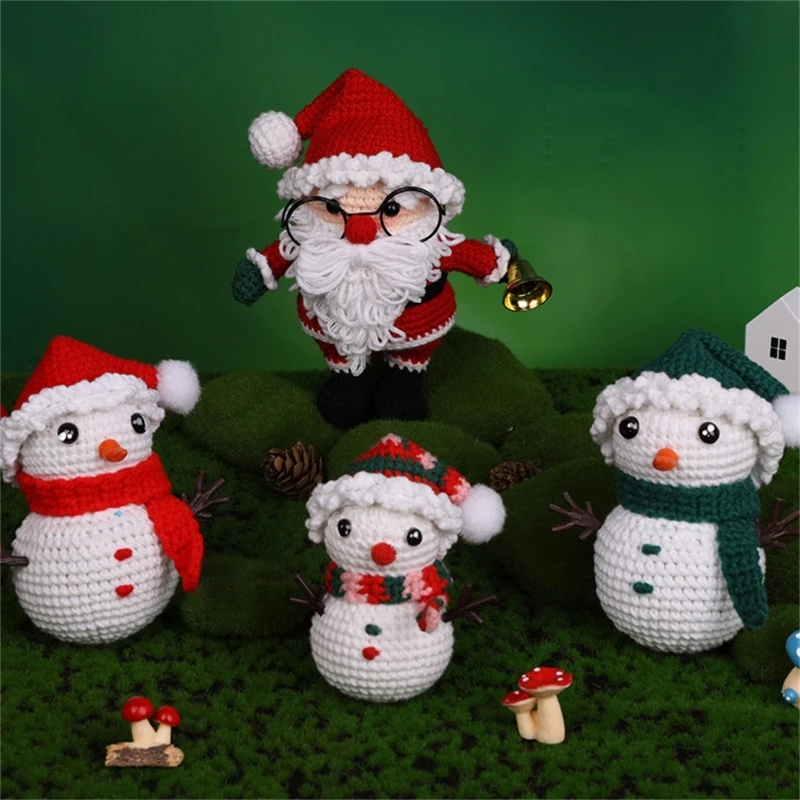 DIY Crochet Craft Set Christmas Crochet Kits Include Hook, Yarns, Needle