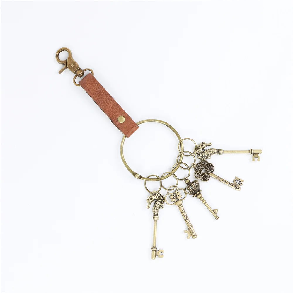 Retro-Schlüsselanhänger aus Metall, kreisförmige Ringe, Cosplay-Gürtel, mittelalterliche Kleidung, Accessoires, Renaissance-Stil, Schlüsselanhänger, Gürtel für Kostüme – Detail 11