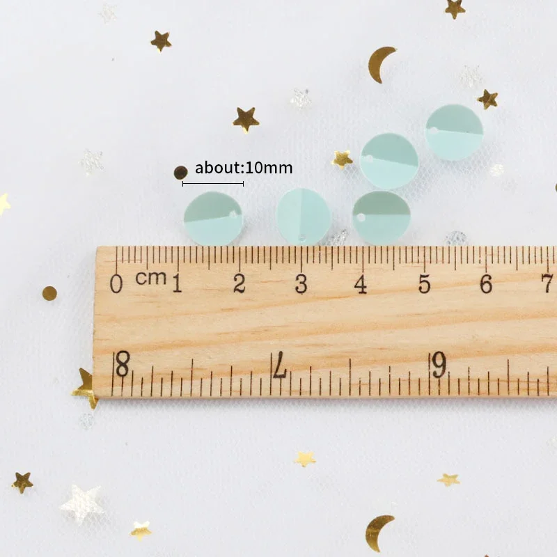 300pcs 10mm Folding Sequins Side Drill PVC for DIY Clothing Accessories Stage Clothing Decorations