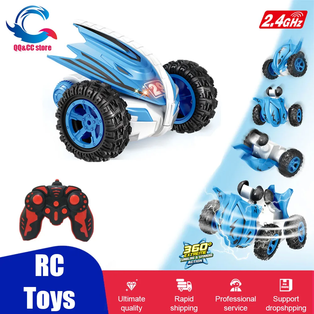 

RC Car 2.4Ghz Devil Fish Remote Control Stunt Spinning Off-Road Vehicle Toys For Children Racing Cars Birthday Gift