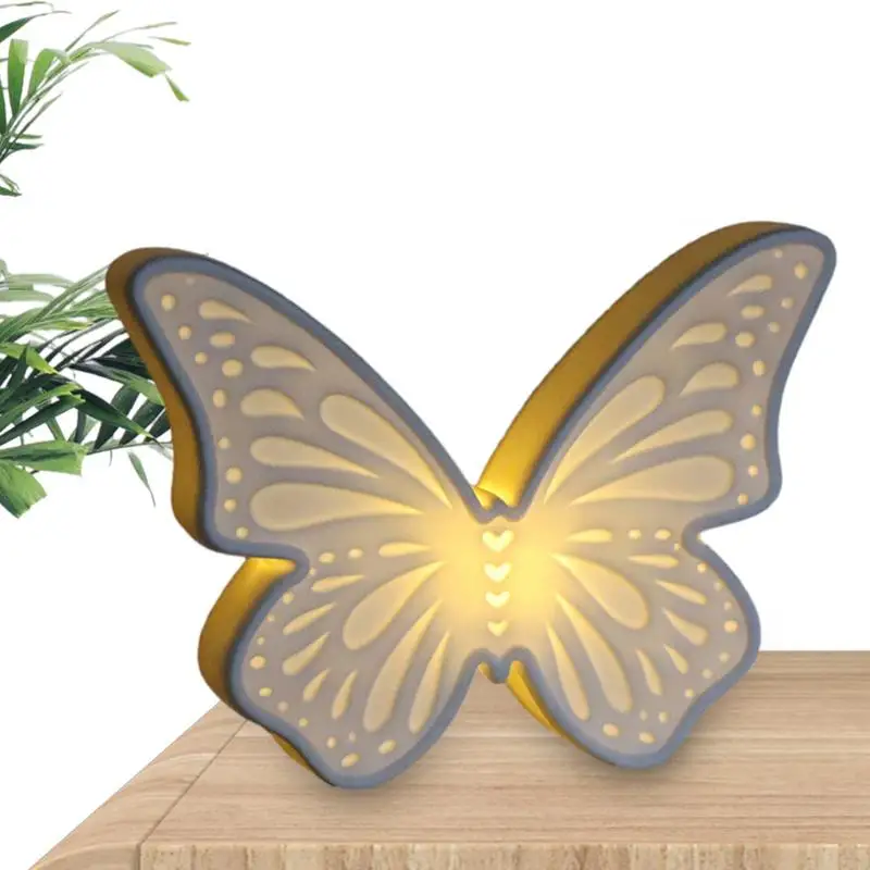

Bedside Table Lamp Butterfly Ceramic Lamp Reusable Art Ornament Decoration Night Light For Living Rooms And Bedrooms