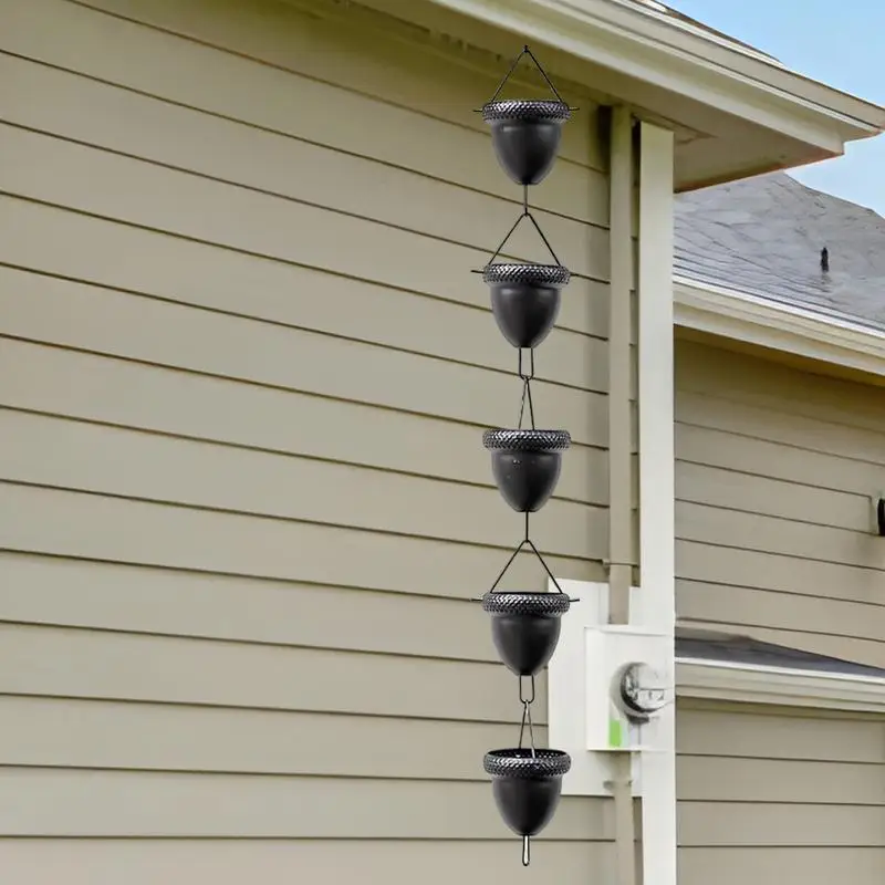 Acorn Rain Chain Rain Gutter Chain For Gutter Roof Decoration Metal Drainage Downspout Tool