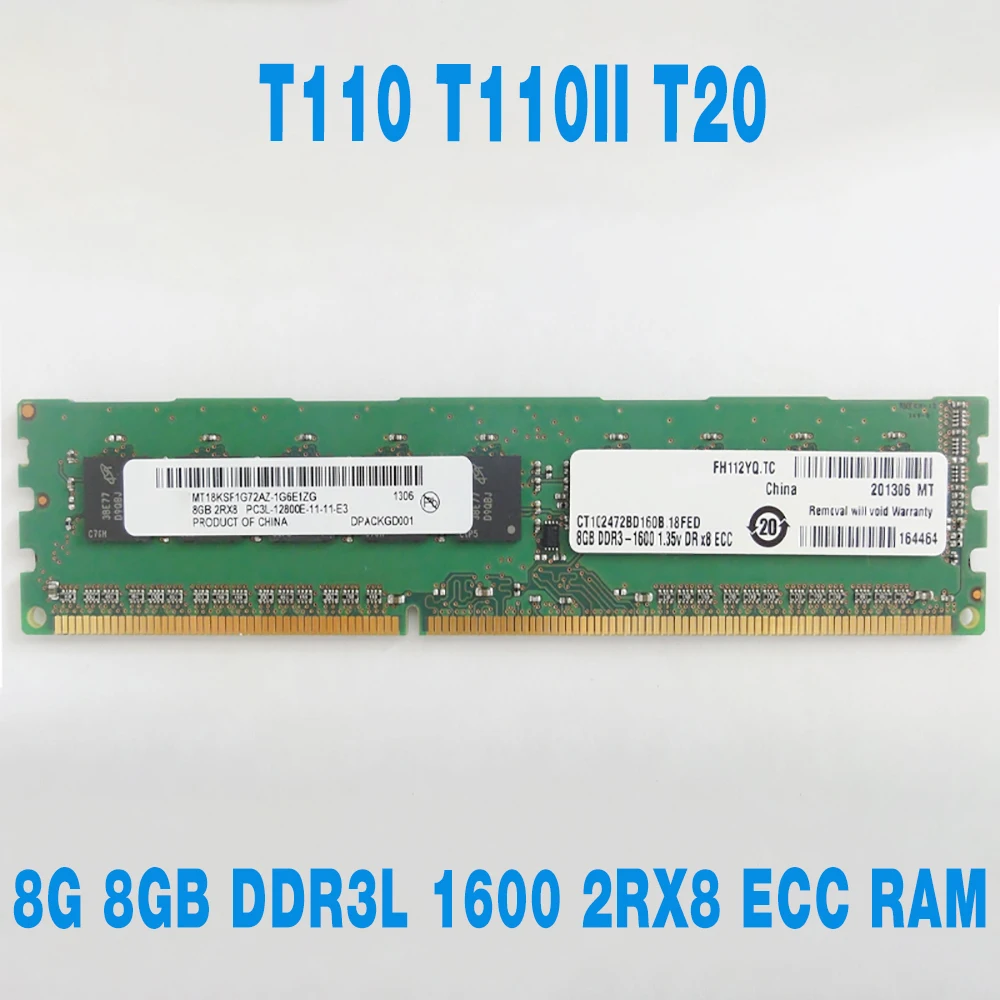1 Pz 1/Pz 1/Pz Per Dell T110 T110Ii T20 Memoria Server 8G 8Gb Ddr3L 1600 2 Rx8 Ecc Ram