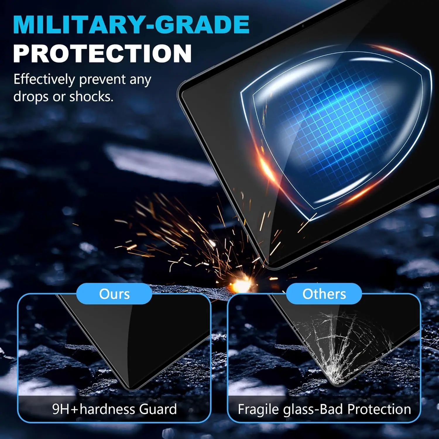 Premium 12.1 Anti-Scratch Tempered Glass Tablet Screen Protector